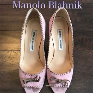 Manolo Blahnik Lilac Suede Heels